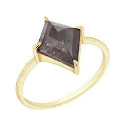Minimalistischer Ring mit Salt and Pepper Diamanten Iban