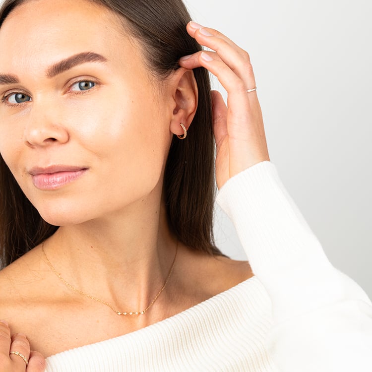 Minimalistische Halskette mit Lab Grown Diamanten Isaac 146857