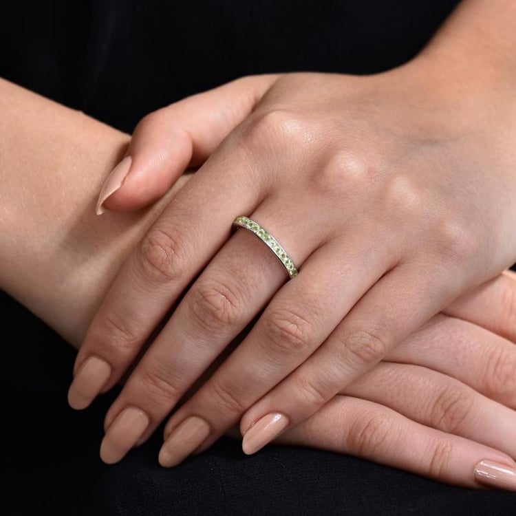 Olivin Eternity-Ring aus Silber Urian 30470