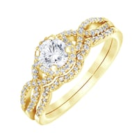 Set Verlobungsring und Eheringe mit Diamanten Dayla