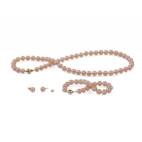 Perlen Schmuckset aus Gold Dehlia