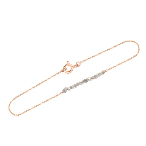 Armband aus Gold mit rosa ungeschliffenen Diamanten Benaty