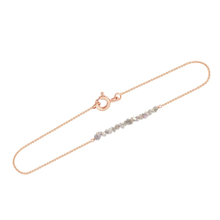Armband aus Gold mit rosa ungeschliffenen Diamanten Benaty 38381