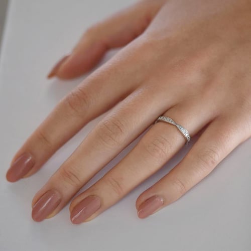 Eternity Platinring mit Diamanten Rosalind