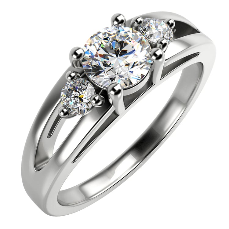 Platinring mit Diamanten
