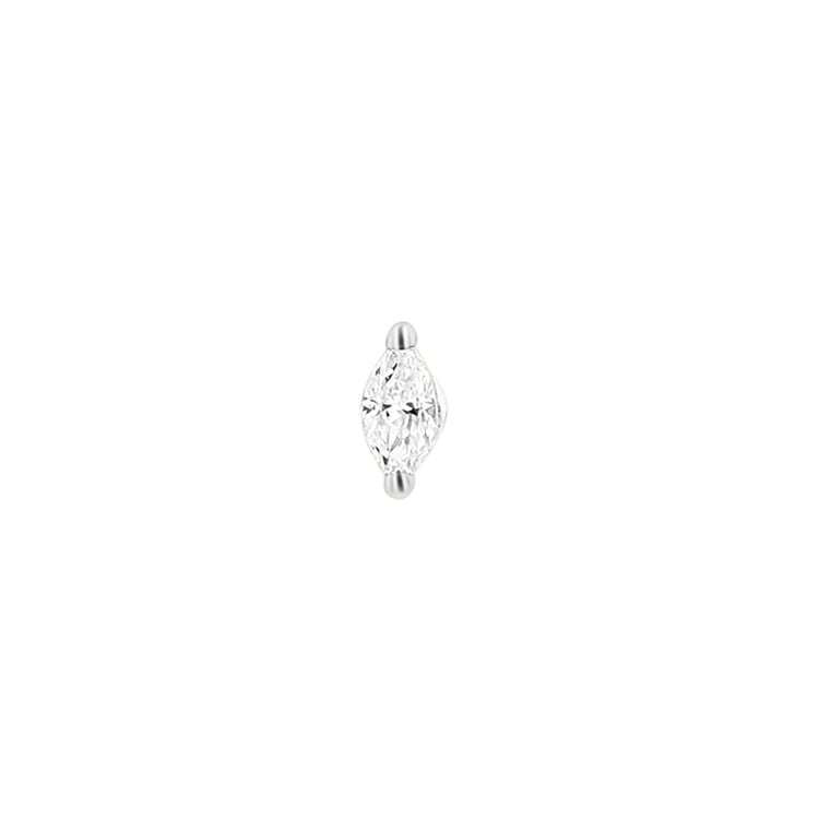 Mini Ohrstecker mit Lab Grown Diamant in Marquise Form Blues 144517