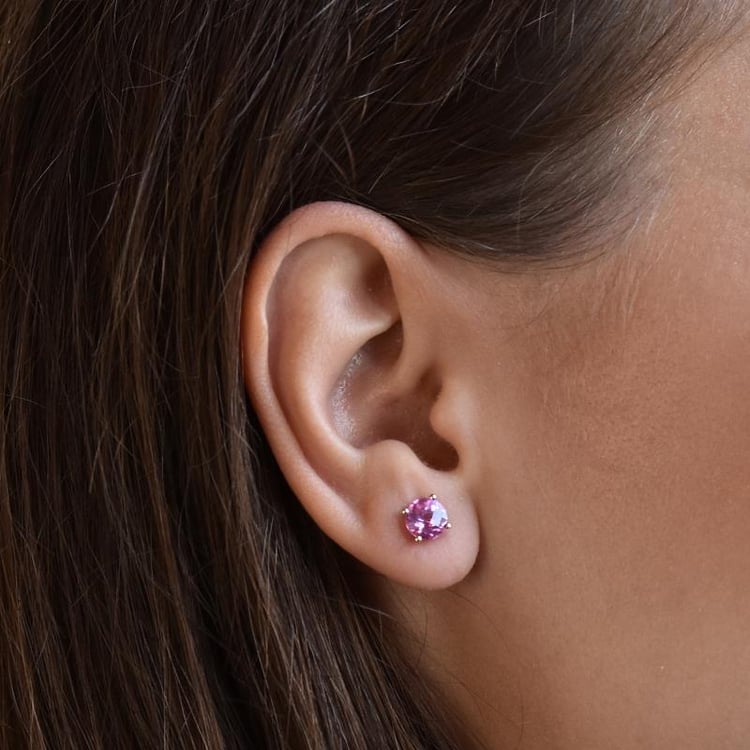 Ohrstecker aus 585 Gold mit rosa Saphiren Hulda 37578