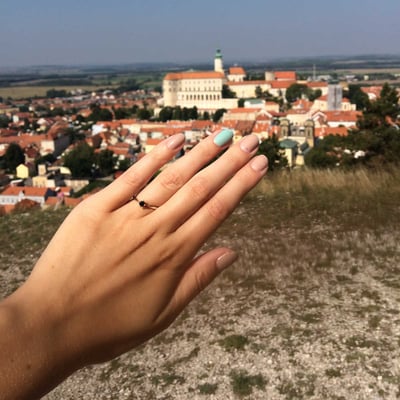 Ring mit schwarzem Diamanten