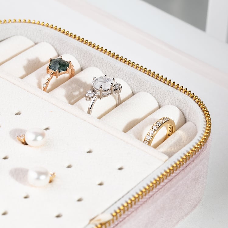 Große rosa reise schmuckkästchen Shields 146270