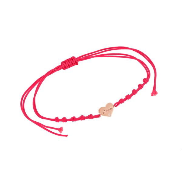 Silbernes Armband mit Anhänger in Herzform mit einem Diamanten und Gravur Kristie