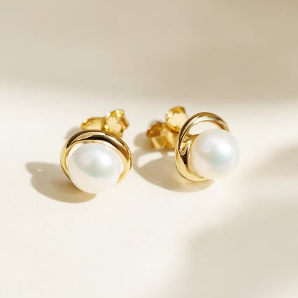 Perlenohrringe in Silber Lucas