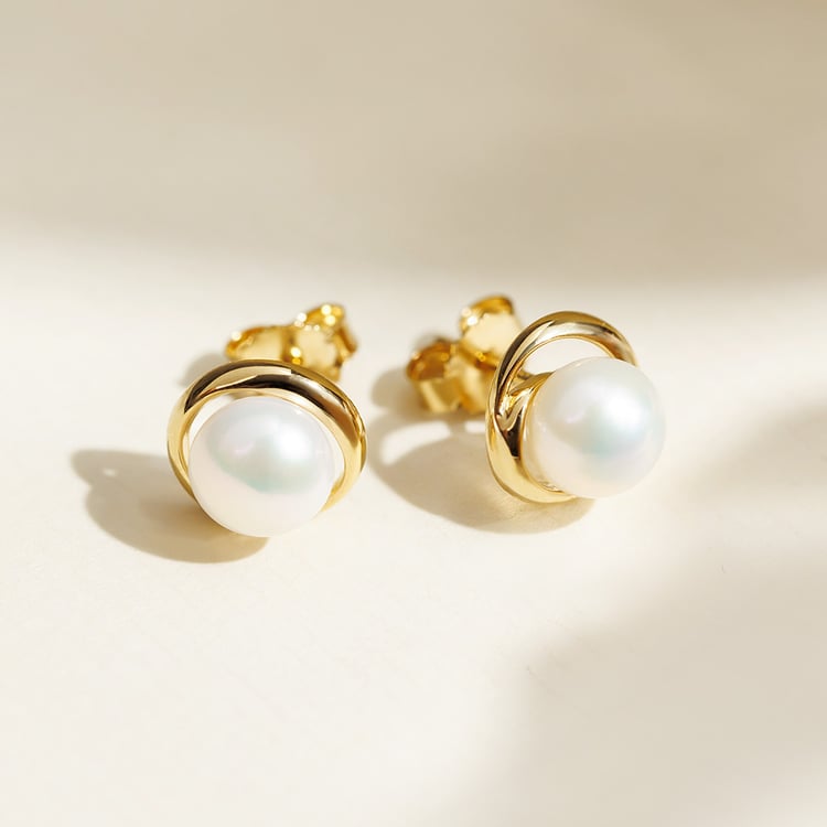 Perlenohrringe in Silber 158398