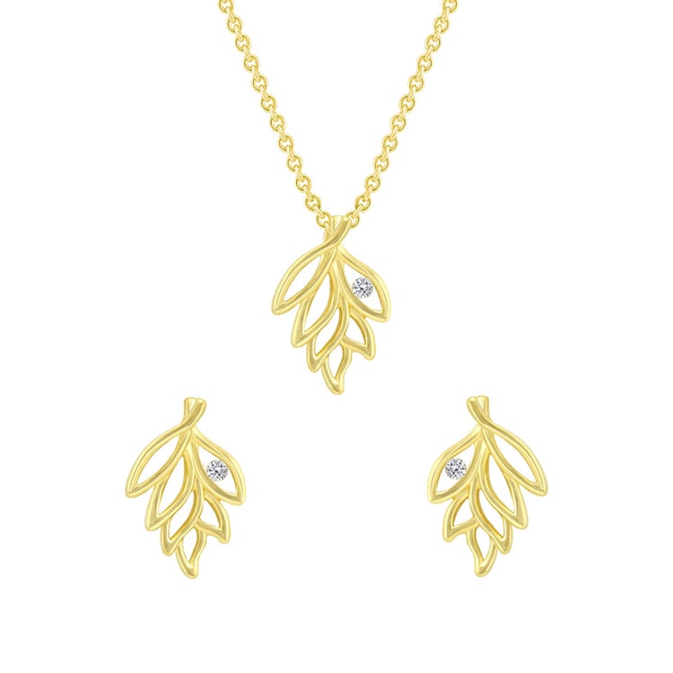 Schmuckset aus vergoldetem Silber Aminta