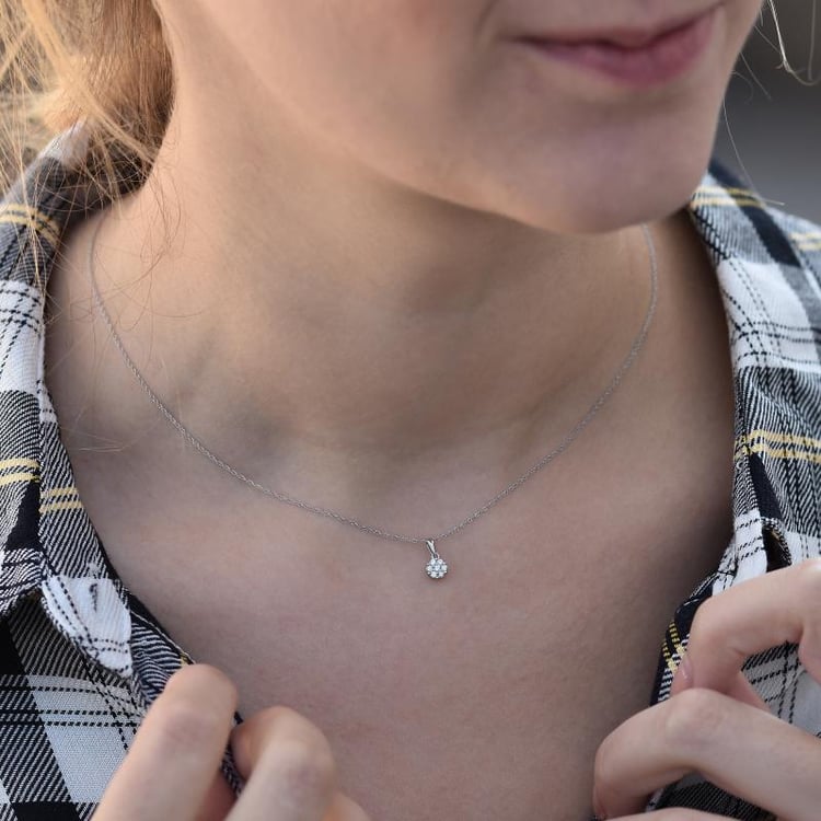 Silberner Anhänger mit Lab Grown Diamanten Jenoulita 104209