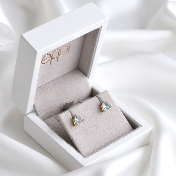 Silberne Ohrringe mit himmlisch blauen Topasen Nellie 78717