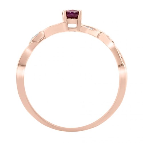 Goldener Rubinring mit Diamanten Ada