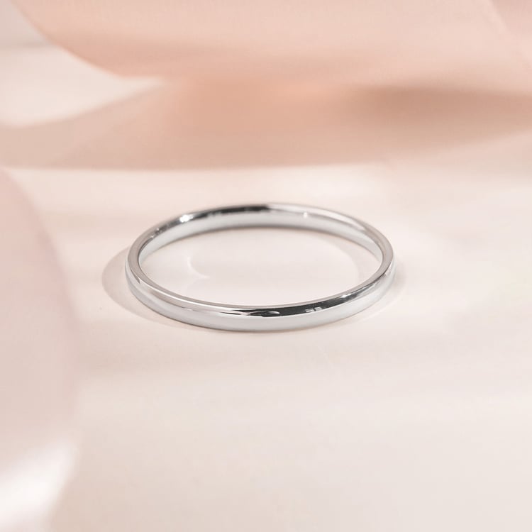 Abgerundete Platin-Eheringe Ebie 157805