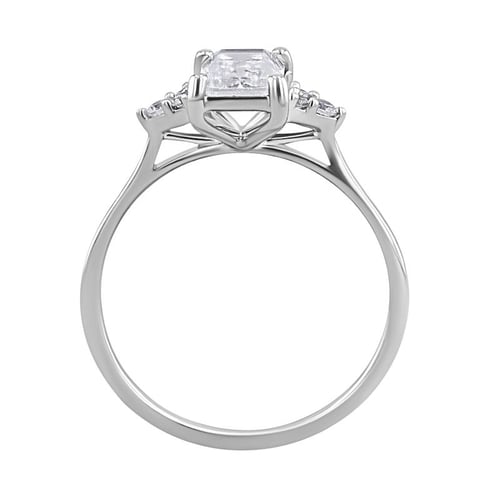 Verlobungsring mit Moissanit und Lab Grown Diamanten Miha