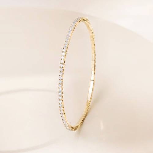 Goldenes Flexi Armband mit Lab Grown Diamanten Monroe