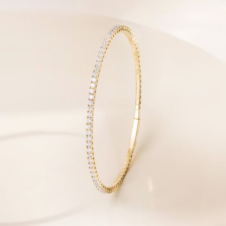 Goldenes Flexi Armband mit Lab Grown Diamanten 165067