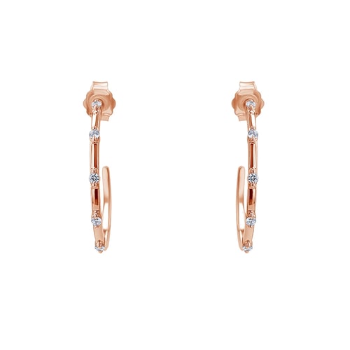 Runde Ohrringe mit Diamanten Garcia