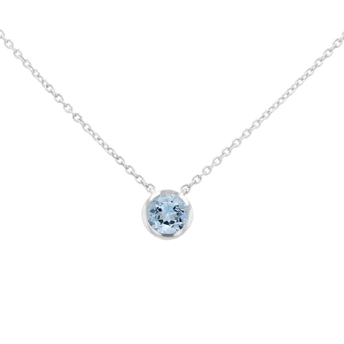 Silberkette mit Aquamarin Jonie