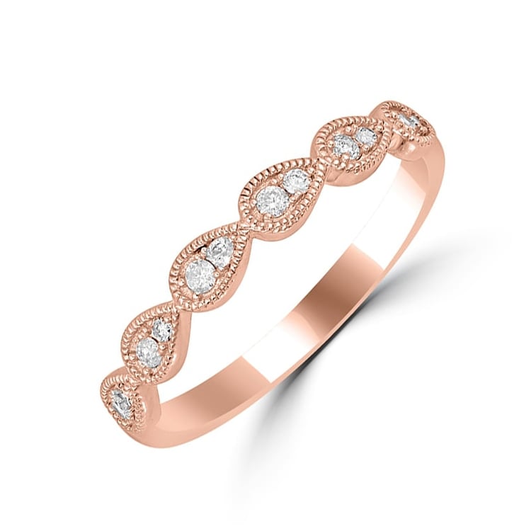 Eheringe aus einem Vintage-Ring mit Lab Grown Diamanten und einem Komfort-Ring Lacy 105760