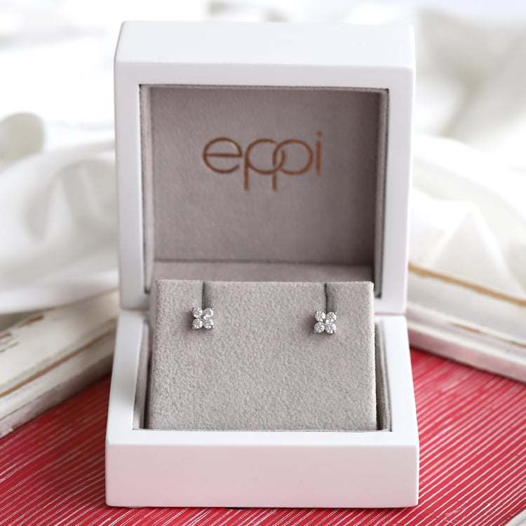 Ohrringe mit Diamanten in Blumenform Teresia 85807