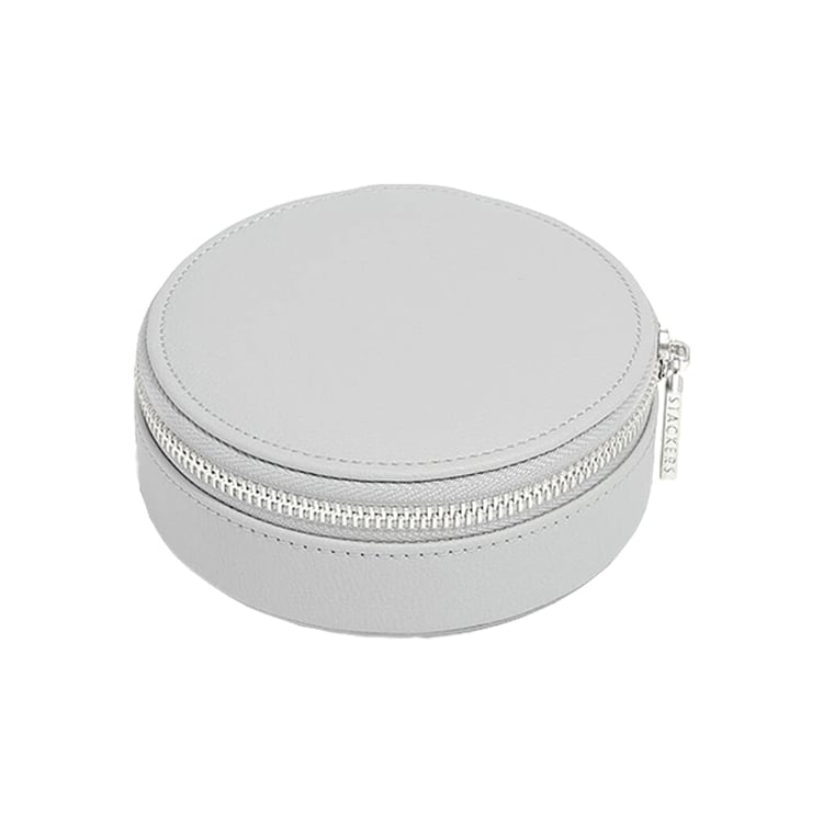 Rundes Reiseetui für Schmuck in Grau Athens 90814