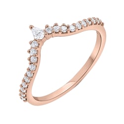 Eternityring in V-Form mit Diamanten Phineas