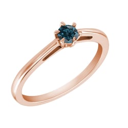 Verlobungsring mit blauem Diamant Rima