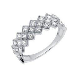 Moderner Silberring mit Lab Grown Diamanten Edvard