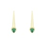Hängeohrringe mit Smaragd Herzen Levy