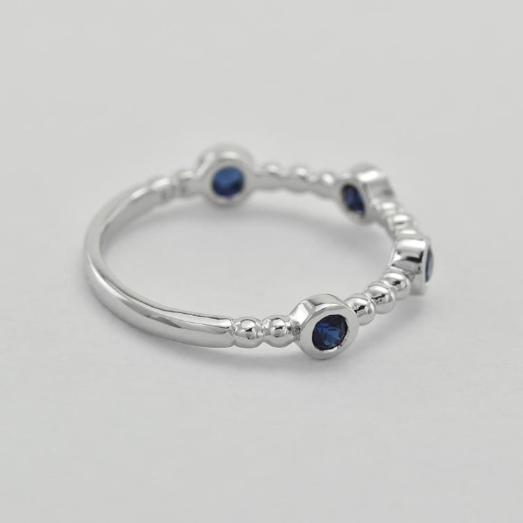 Silberner Saphirring 45199