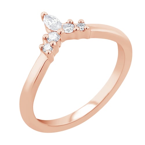 Ring-Set mit Moosachat und Diamanten Vinka