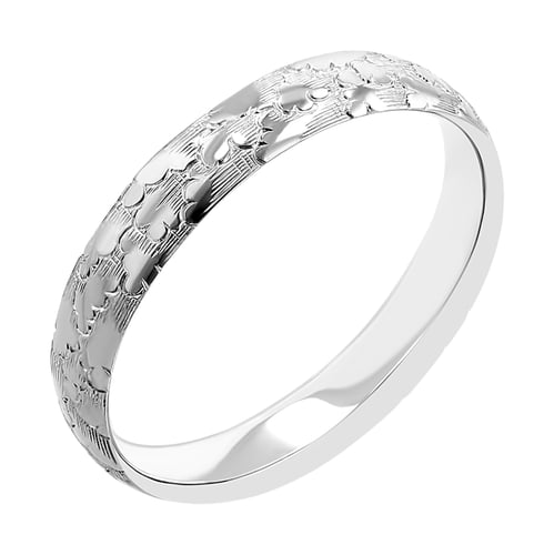 Eheringe mit von Hand gravierten Wolken Clouds