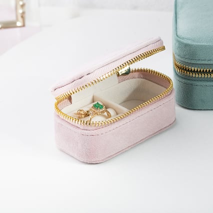 Kleine rosa reise schmuckkästchen Safey