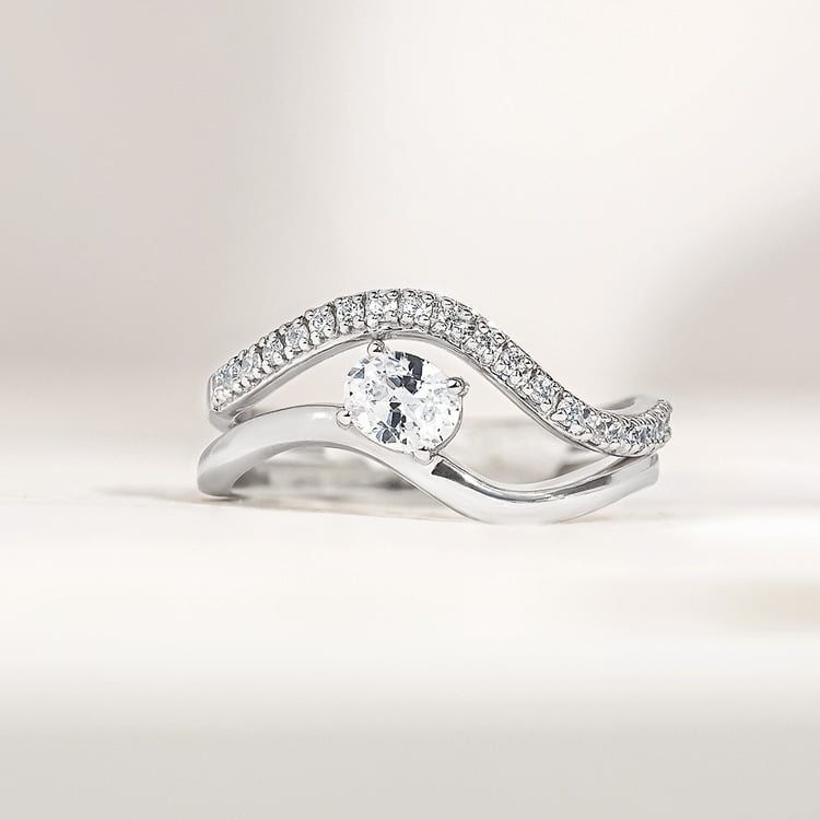 Romantisches Verlobungs-Set mit Lab Grown Diamantringen 156660