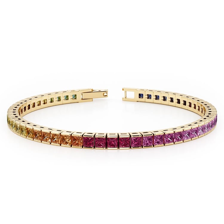 Elegantes silbernes Armband mit Saphir Kyril