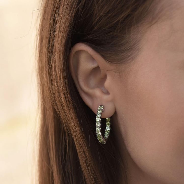 Creolen mit Olivinen aus Silber Jessie 35717