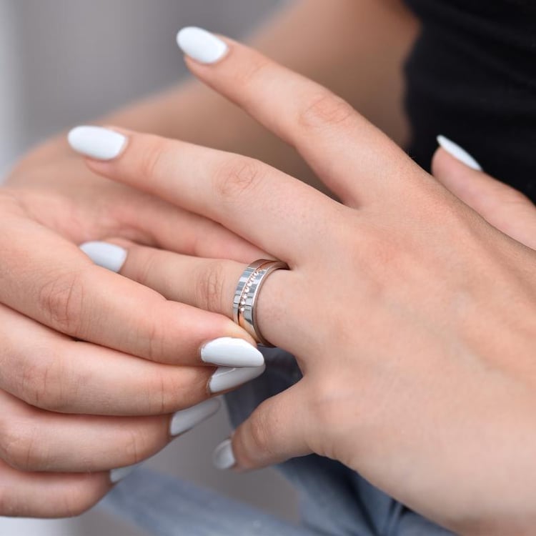 Eheringe aus kombinierten Gold 33388