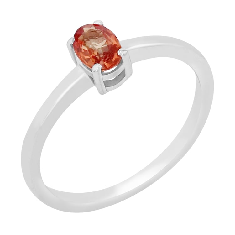 Solitärring mit orangefarbenem Saphir Aelita