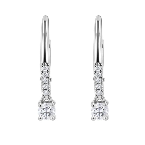 Goldene Hängeohrringe mit 0.1ct Lab Grown Diamanten Noor