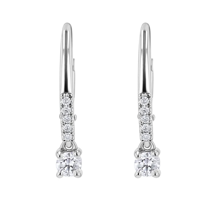 Goldene Hängeohrringe mit Lab Grown Diamanten 161733