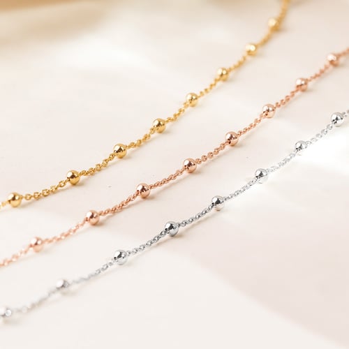 Silbernes Armband mit Kugeln 18 cm