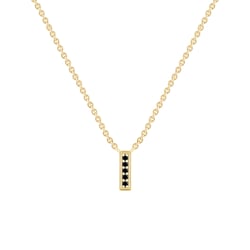 Goldene Kette mit schwarzen Diamanten Narcisa