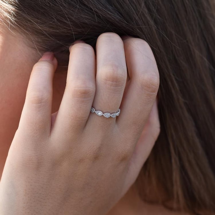 Silberner Eternity-Ring mit Lab Grown Diamanten Lacy 104736