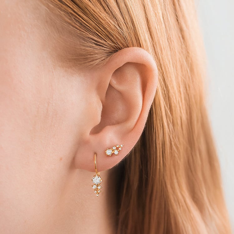 Cluster-Ohrringe mit Diamanten Ellie 153489