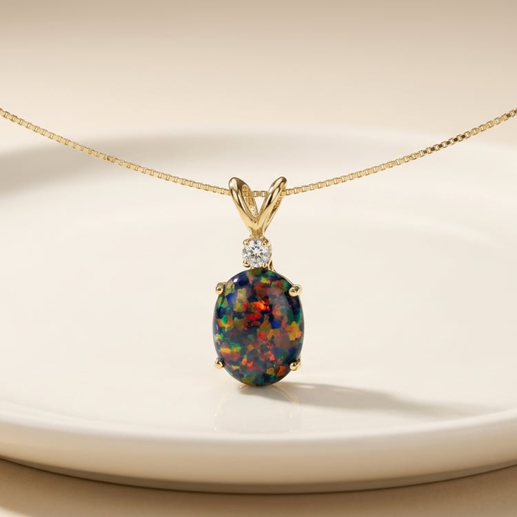 Anhänger mit schwarzem Opal 170892