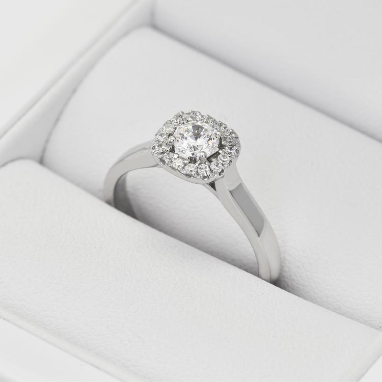 Verlobungsring mit Lab Grown Diamanten im Halo-Stil Reley 76021